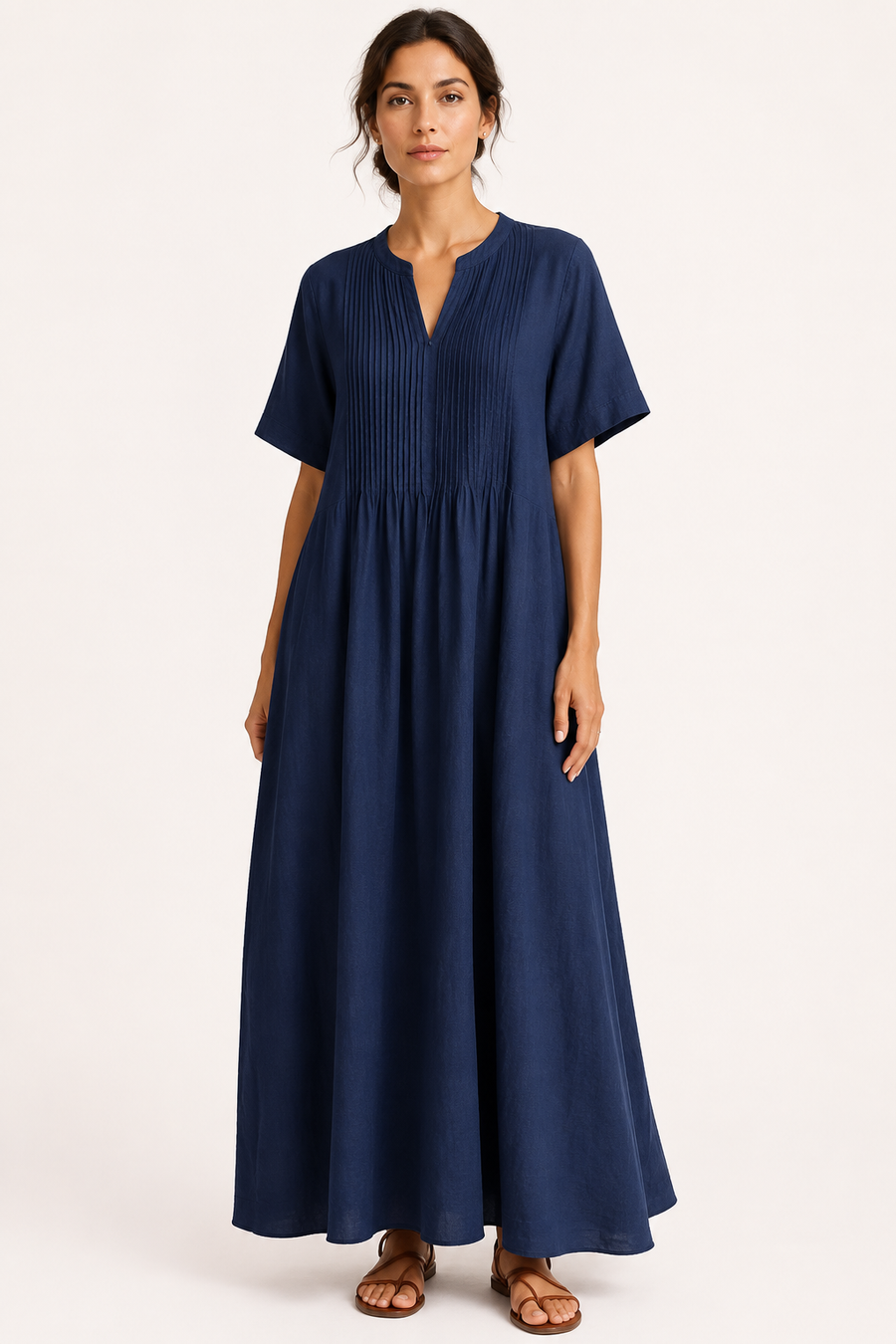 Eilika Pleated Maxi Dress