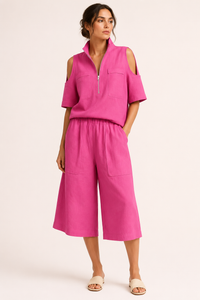 Irmela Blouse and Wide-Leg Pants Set