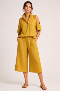 Irmela Blouse and Wide-Leg Pants Set
