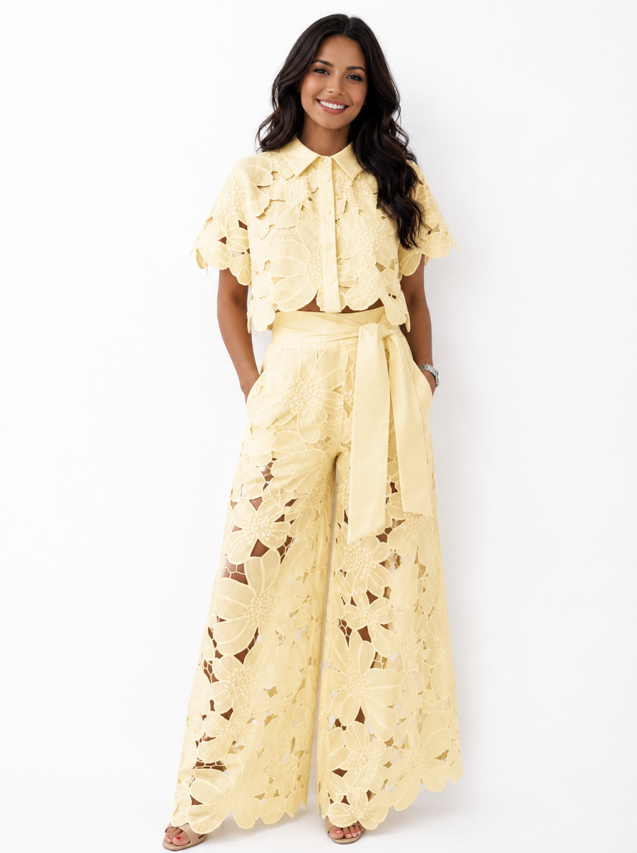 Tovi – Embroidered Two-Piece Lace Set