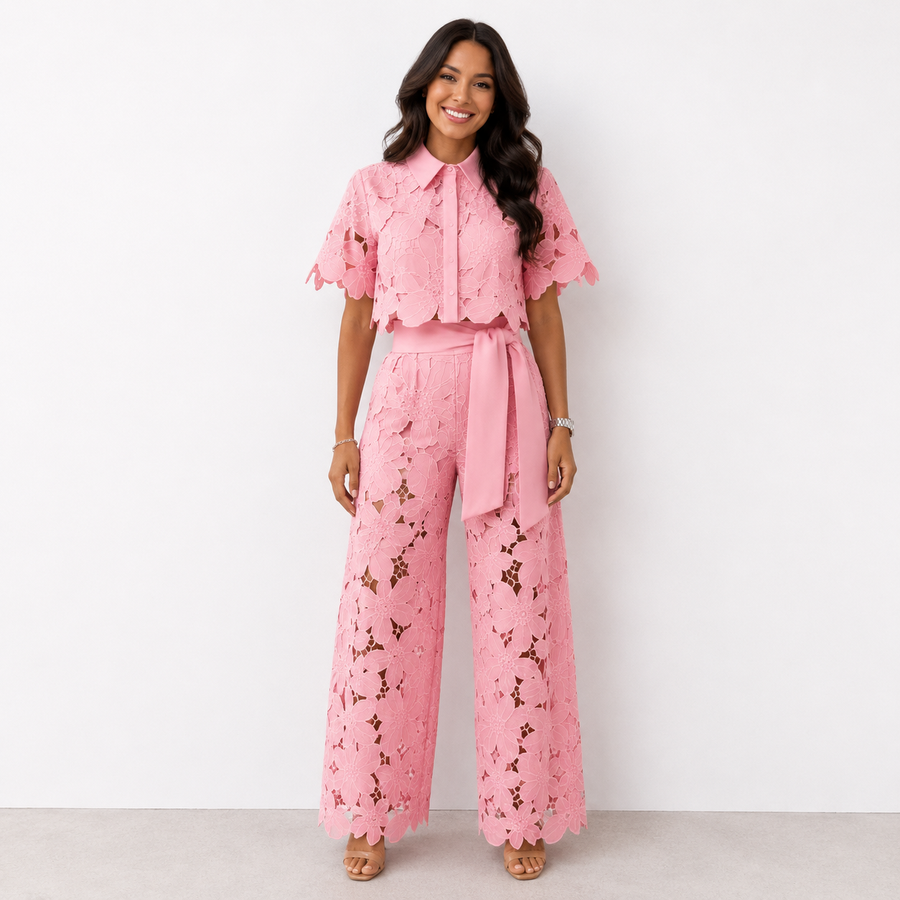 Tovi – Embroidered Two-Piece Lace Set