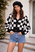 Iverna Geometric Knit Cardigan