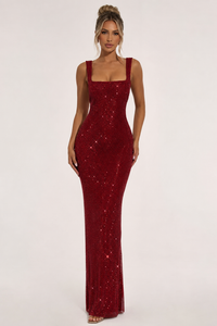 Roswitha Satin Maxi Evening Dress