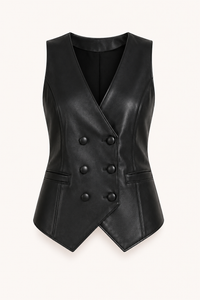 Elfriede Leather-Look Cardigan