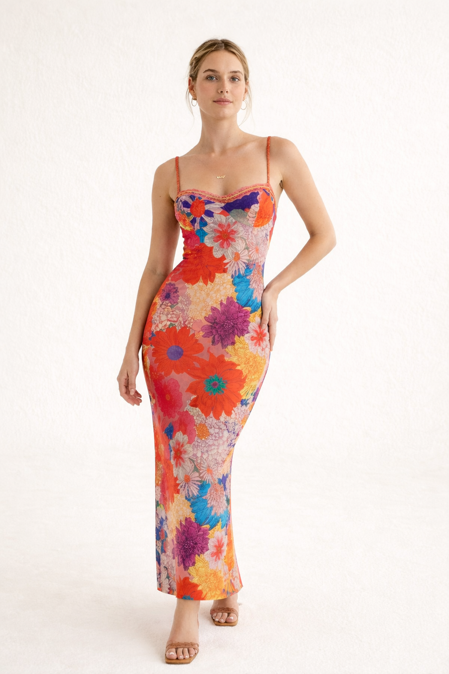 Lirenne Floral Strappy Maxi Dress