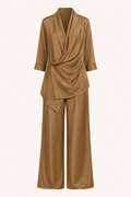 Kerstin Satin Blouse and Pants Set