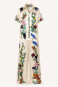 Anika Tropical Wide-Leg Pants Set
