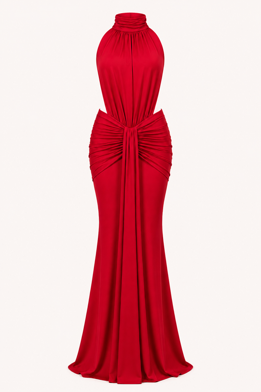 Klara Halterneck Maxi Dress