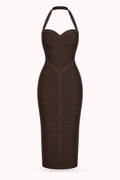 Erika Halter Bandage Midi Dress
