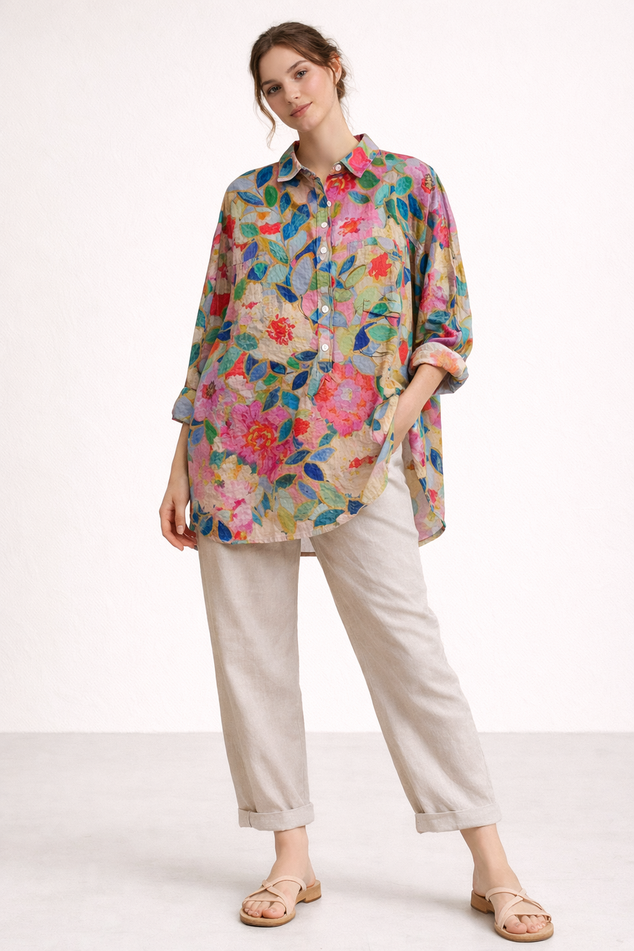 Gerlinde Printed Long Sleeve Blouse