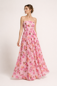 Elfriede Vintage Floral Maxi Dress