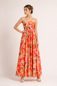 Elfriede Vintage Floral Maxi Dress