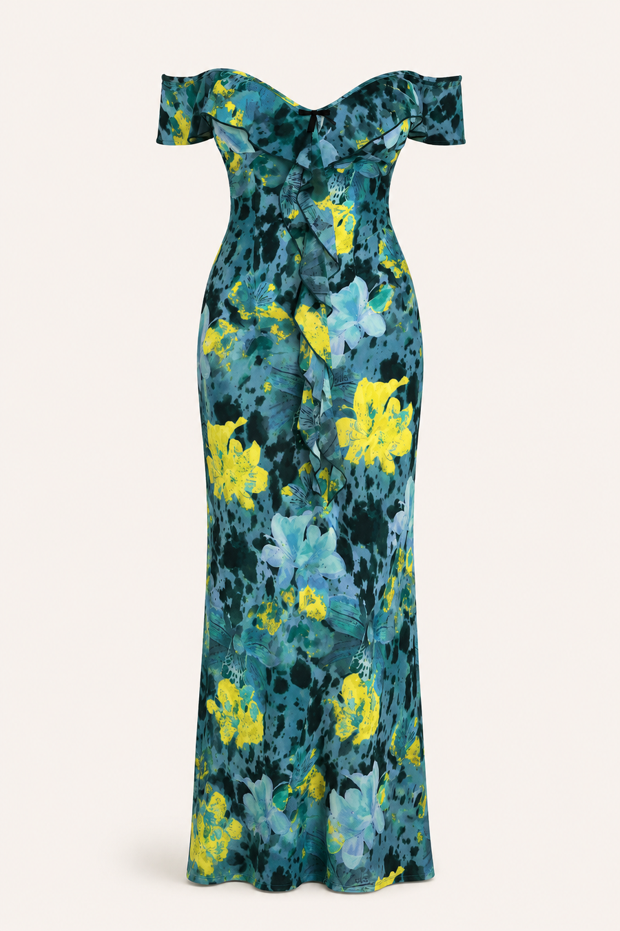 Kathe Off-Shoulder Floral Maxi Dress