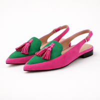 Amaya Flat Slingback Shoes with Decorative Tassel