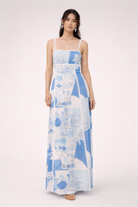 Isabella Lace-Trim Maxi Dress