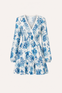 Claudia Floral V-Neck Mini Dress