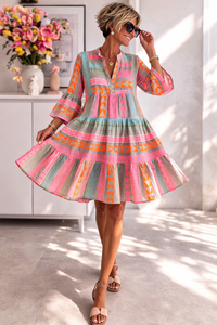 Elsie - Patterned Flowing Midi Dress