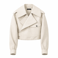 Lauren Wide-Lapel Cropped Jacket