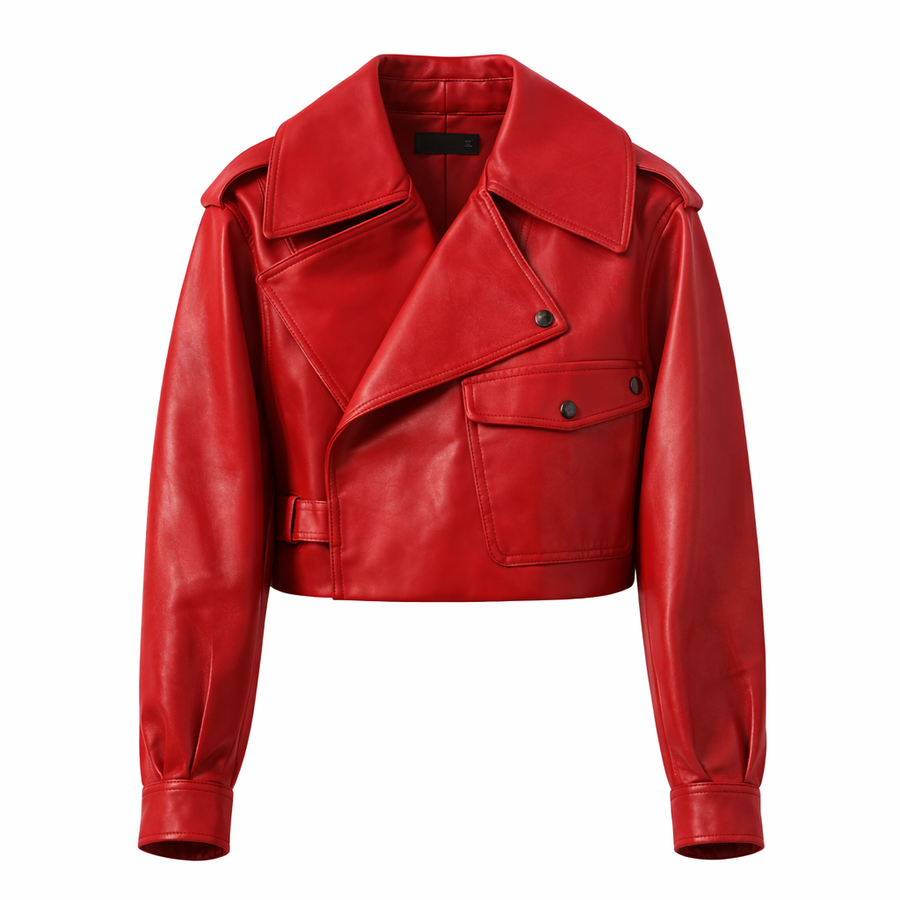 Lauren Wide-Lapel Cropped Jacket