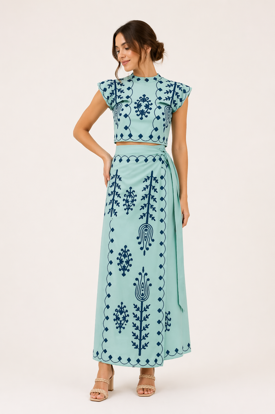 Rita Embroidered Skirt Set