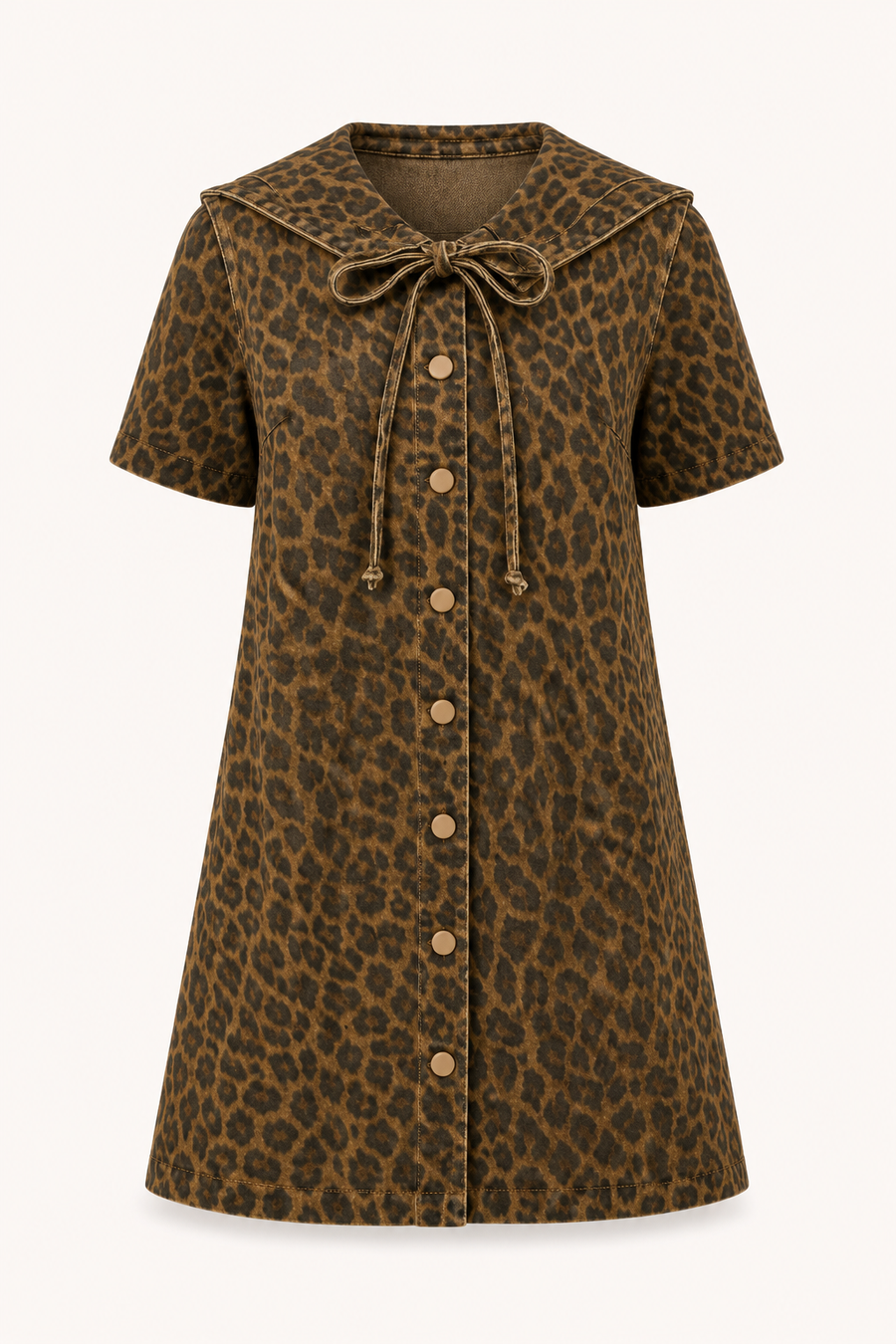 Paula Denim Sailor Collar Mini Dress