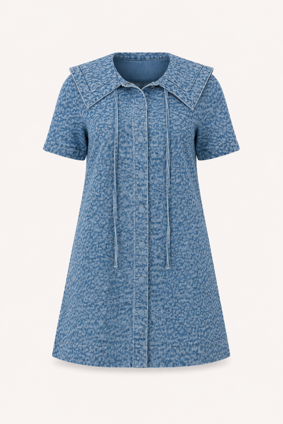 Paula Denim Sailor Collar Mini Dress