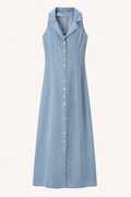 Elara Denim Maxi Dress