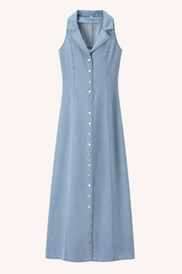 Elara Denim Maxi Dress