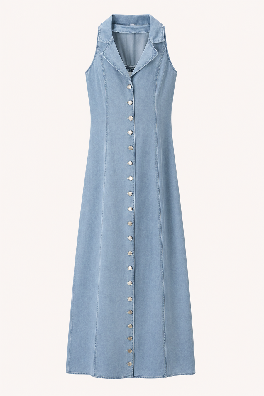 Elara Denim Maxi Dress