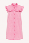 Meike Ruffled Denim Mini Dress