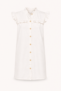 Meike Ruffled Denim Mini Dress