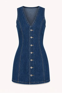 Ilse Denim Button Mini Dress