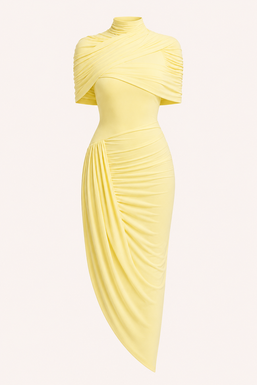 Katja High-Neck Midi Dress
