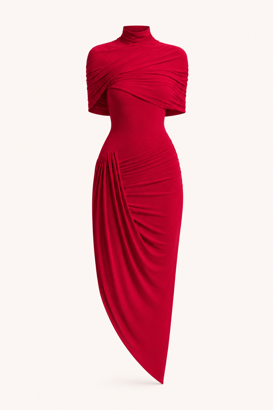 Katja High-Neck Midi Dress