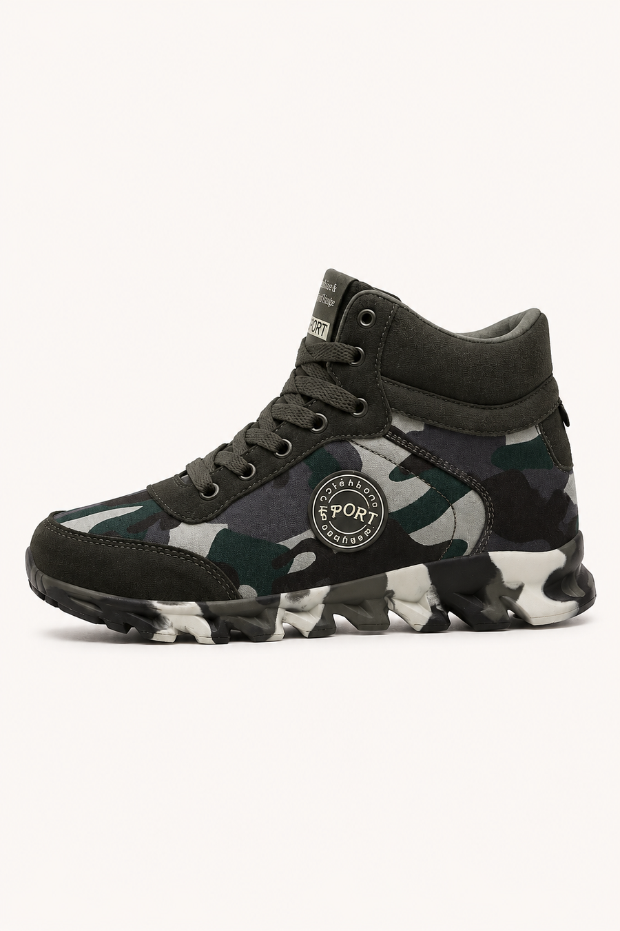 Georgina Camouflage Ankle Boots