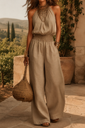 Odelisse – Mediterranean Trapani Halterneck Jumpsuit