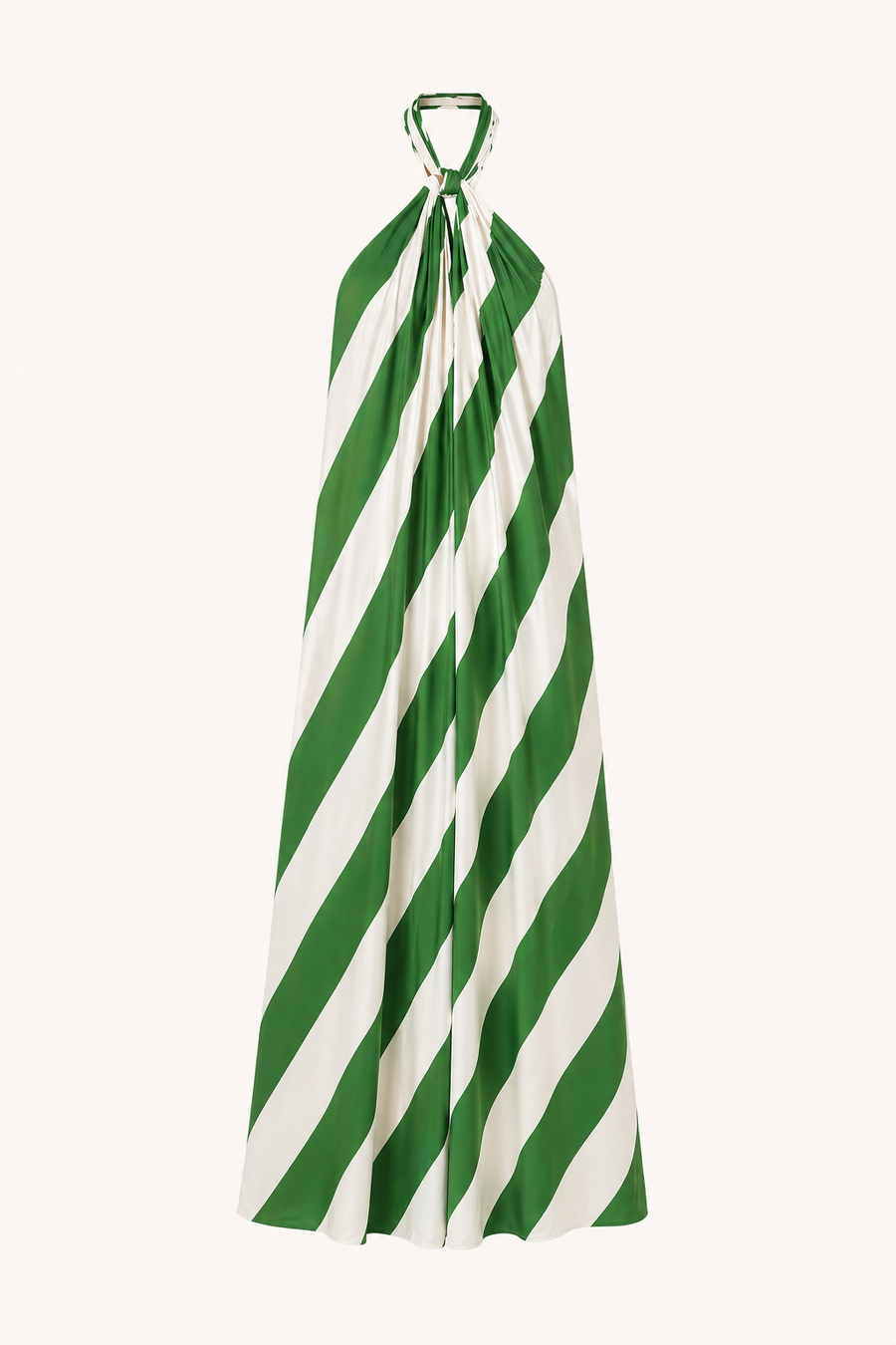 Luciana Striped Halter Maxi Dress