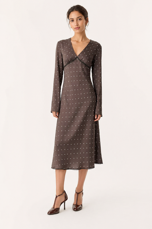 Ottilie Polka Dot Midi Dress