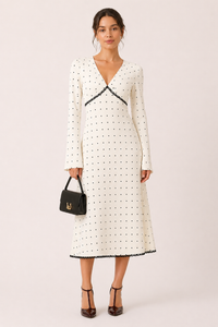Ottilie Polka Dot Midi Dress