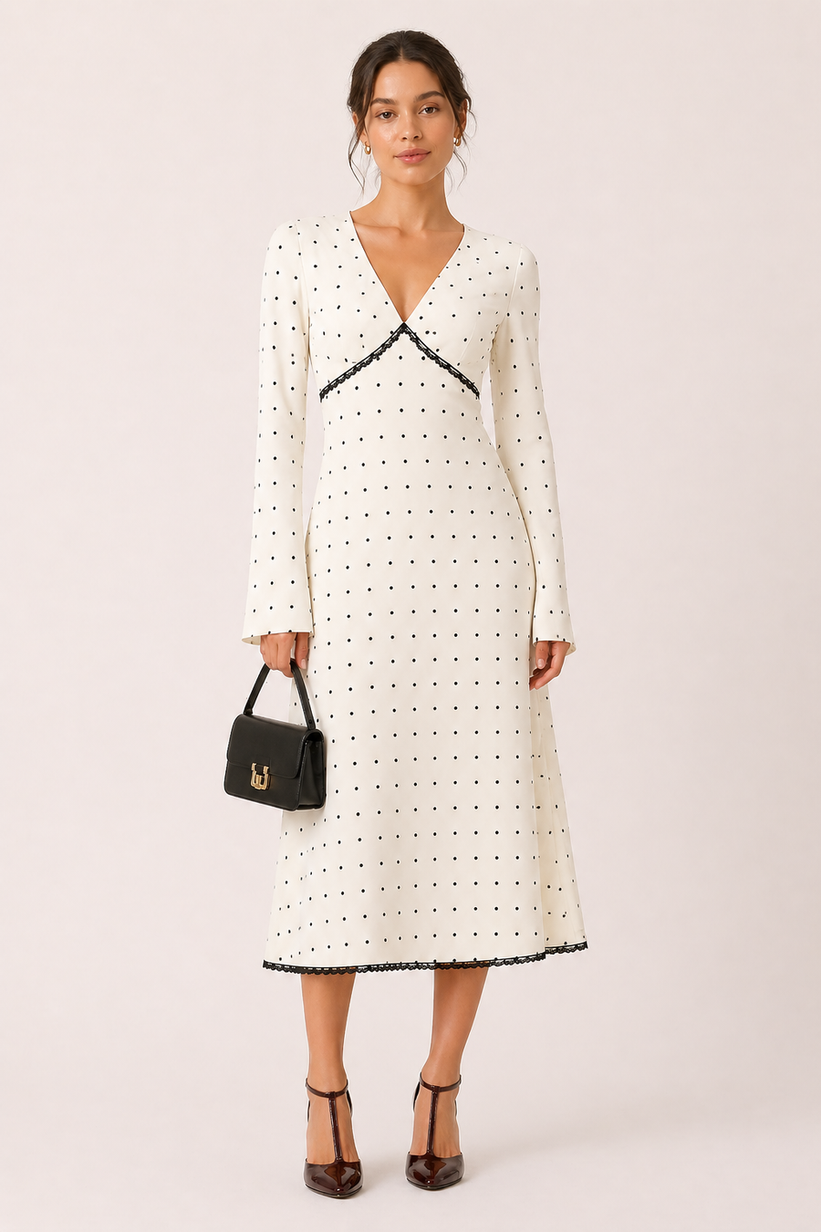 Ottilie Polka Dot Midi Dress