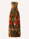Hellen Strapless Printed Maxi Dress