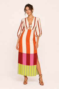 Frida Striped Midi Dress