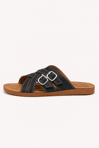 Klara Double-Buckle Platform Sandals