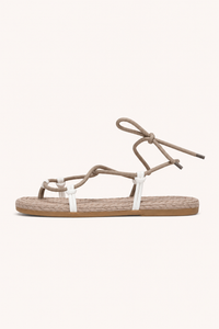 Leni Lace-Up Flat Sandals