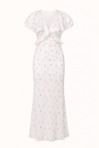 Hedda Floral Ruffle Midi Dress