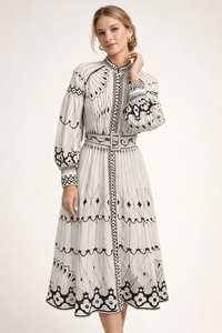 Aurelia Floral Bell Sleeve Midi Dress