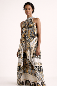 Renata Graphic Halter Maxi Dress