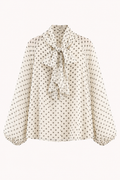 Hannelore Polka Dot Bow Blouse