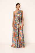 Kasy Asymmetric Printed Maxi Dress
