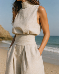 Isolyn – Elegant Aleia Cotton and Linen Two-Piece Set